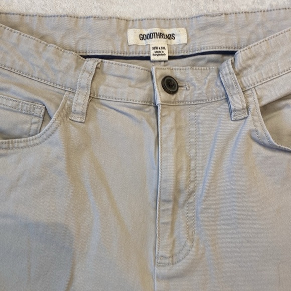 Goodthreads khaki 5-pocket athletic cut jeans Sz 32 W - Picture 5 of 9